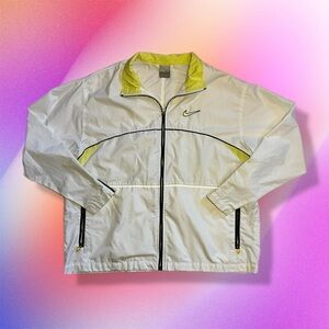 Nike Men's White and Yellow Windbreaker